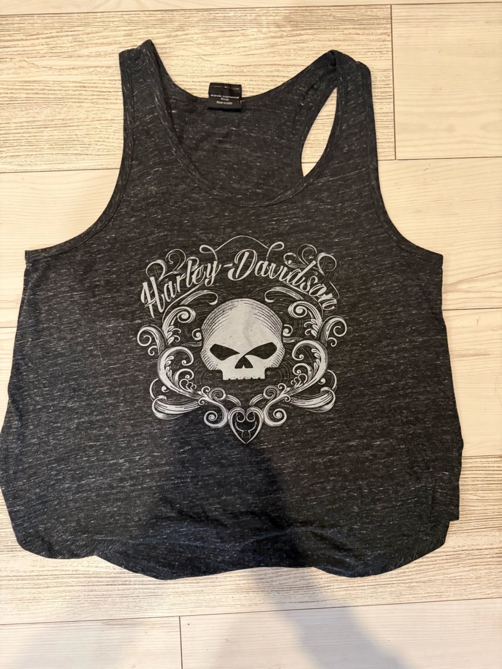 Harley-Davidson Women’s Black and White Skull Graphic Tank